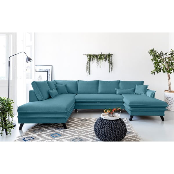Turkio spalvos U formos sofa-lova Miuform Charming Charlie, kairysis kampas-image-1