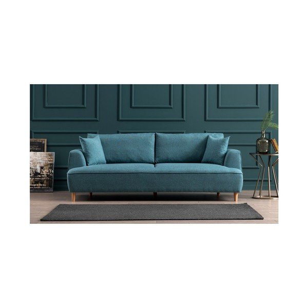 Turkio spalvos mėlyna trijų vietų sofa "Felix-image-3