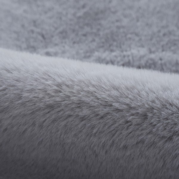 Sintetinė oda ir kailis šviesiai pilkos spalvos 60x90 cm Caty – Ayyildiz Carpets-image-4