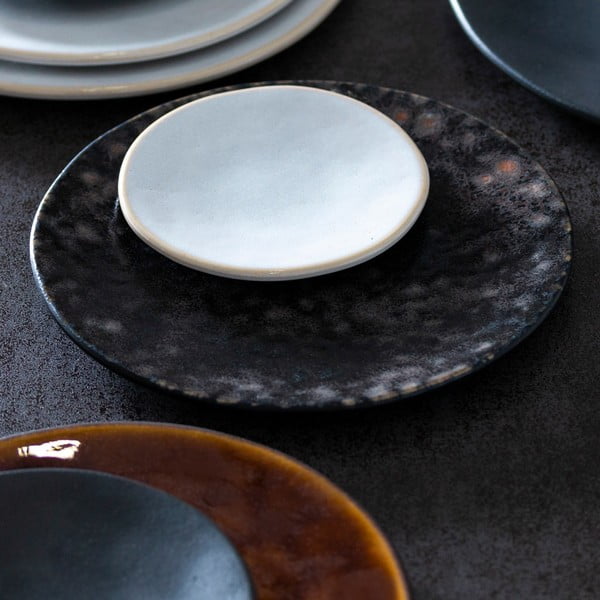 Pilkos spalvos keraminis padėklas Costa Nova Roda Iris, ⌀ 28 cm-image-1