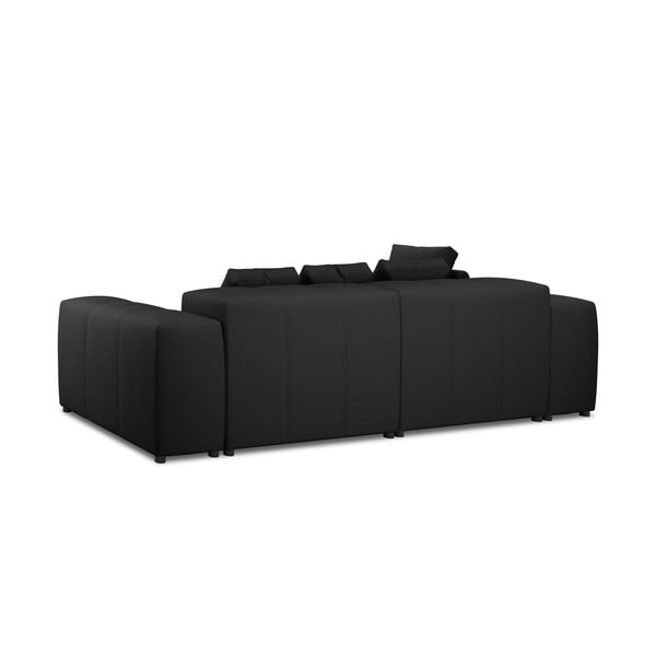 Juoda kampinė sofa (kintama) Rome - Cosmopolitan Design-image-2