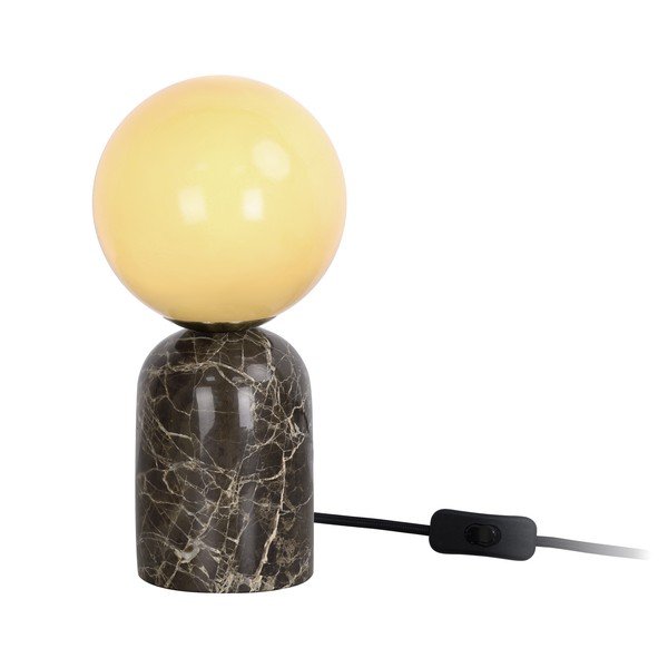 Tamsiai rudos spalvos iš marmuro stalinis šviestuvas (aukštis 20 cm) Lazio Sphere – Leitmotiv-image-2