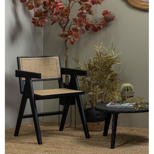 Iš pušies masyvo valgomojo kėdė juodos spalvos Gunn – WOOOD-image-1