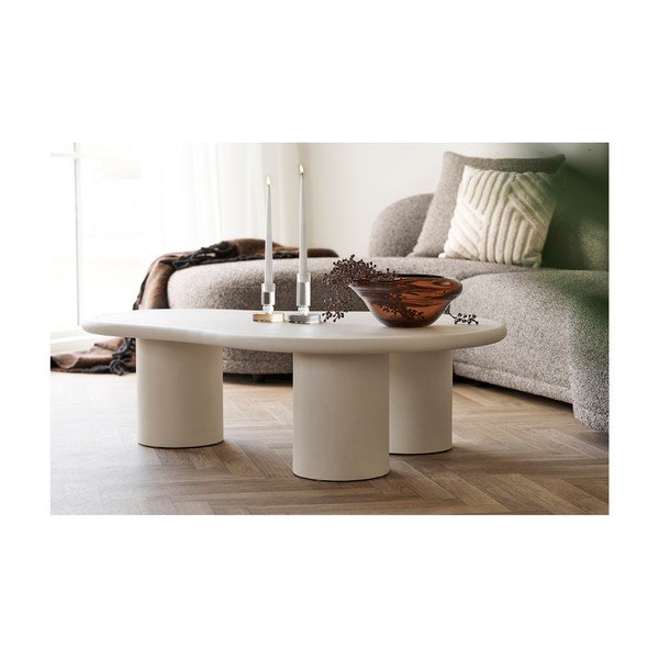 Šviesiai pilkos spalvos kavos staliukas 80x120 cm Palmera – House Nordic-image-4