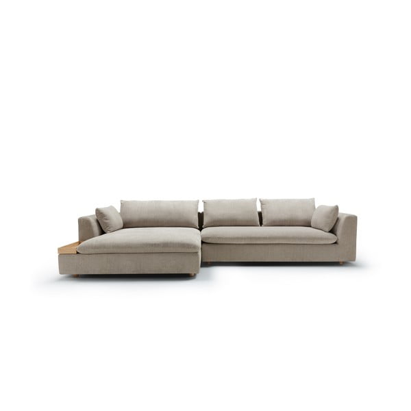 Smėlio spalvos kampinė sofa (su kairiuoju kampu) Milou – Sits