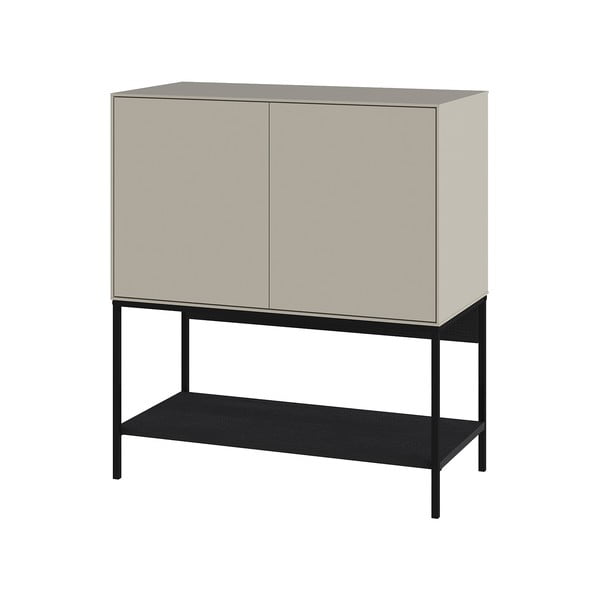 Spintelė juodos spalvos/kreminės spalvos 80x90x40 cm Amira – Marckeric