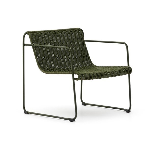 Žalios spalvos metalinis sodo krėslas Maurina – Kave Home