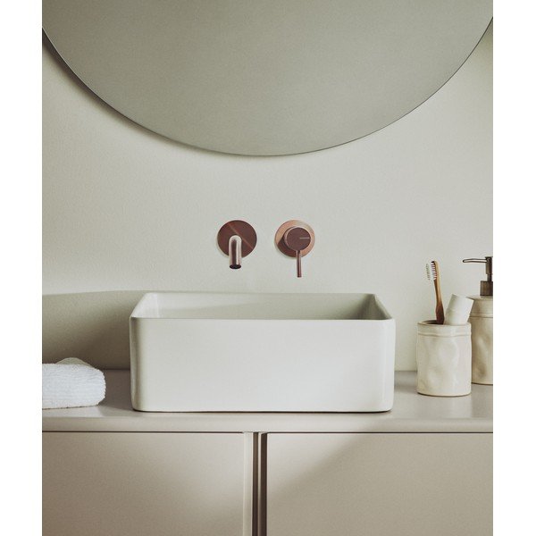 Baltos spalvos iš keramikos praustuvas 36,5x36,5 cm Ovara – Kave Home-image-1