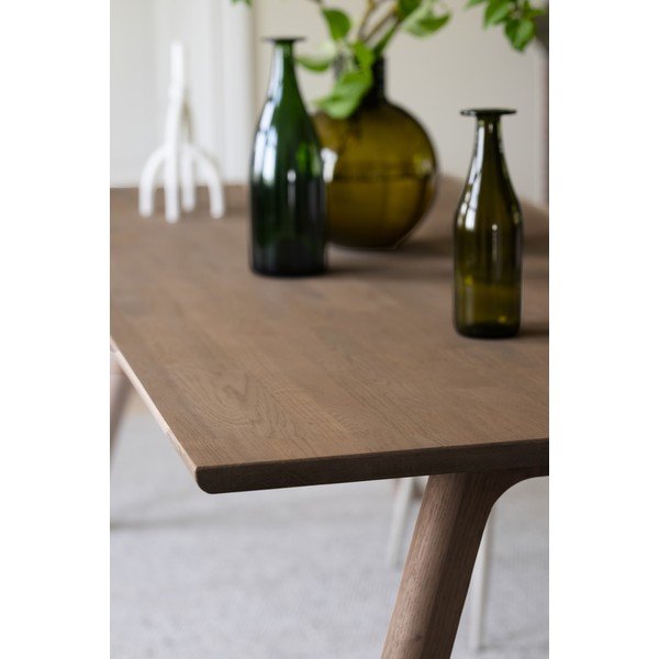 Iš ąžuolo masyvo prailginamas valgomojo stalas 95x220 cm Clapperton – Rowico-image-4