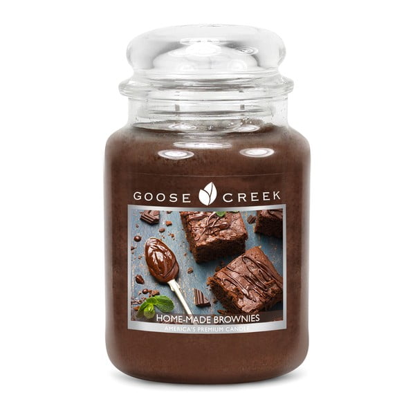 Kvapnioji žvakė stikliniame indelyje "Goose Creek Homemade Brownies", 150 valandų degimo
