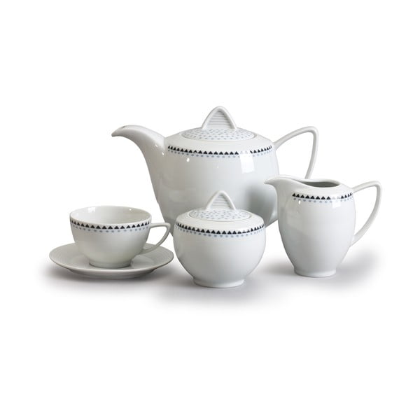 Porcelianinis arbatos rinkinys su trikampiais Thun Lea