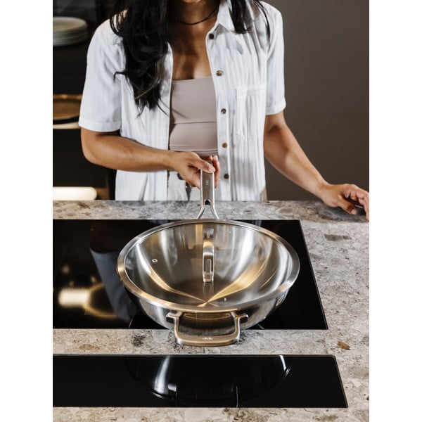 Wok keptuvė iš nerūdijančio plieno su dangčiu ø 30 cm Chili Ta – FABINI-image-3