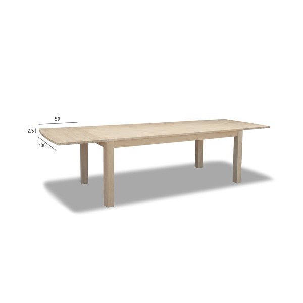 Iš ąžuolo masyvo stalo prailginimas 100x50 cm Paris – Furnhouse-image-2