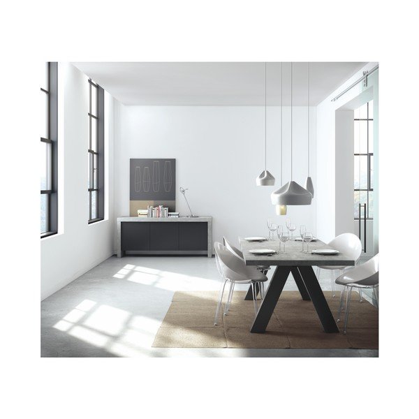 TemaHome "Apex" pilkas valgomojo stalas-image-1