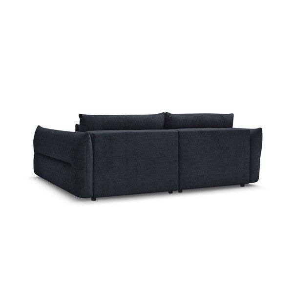 Tamsiai mėlynos spalvos sofa iš šenilinio audinio 276 cm Neil – Bobochic Paris-image-4