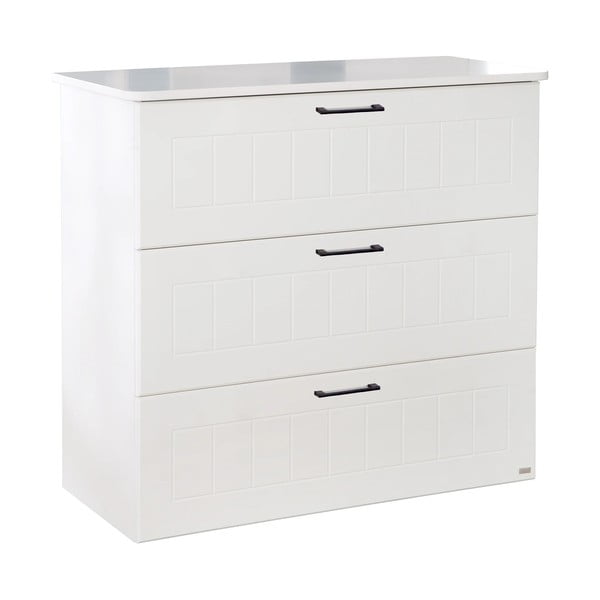 Žema vaikiška šoninė spintelė baltos spalvos 98x91 cm Sylt – Roba