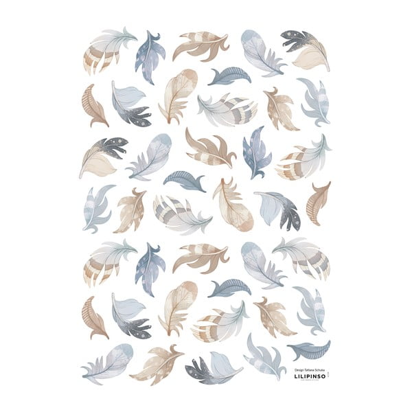 Lipdukų lapas 30x42 cm Feathers – Lilipinso