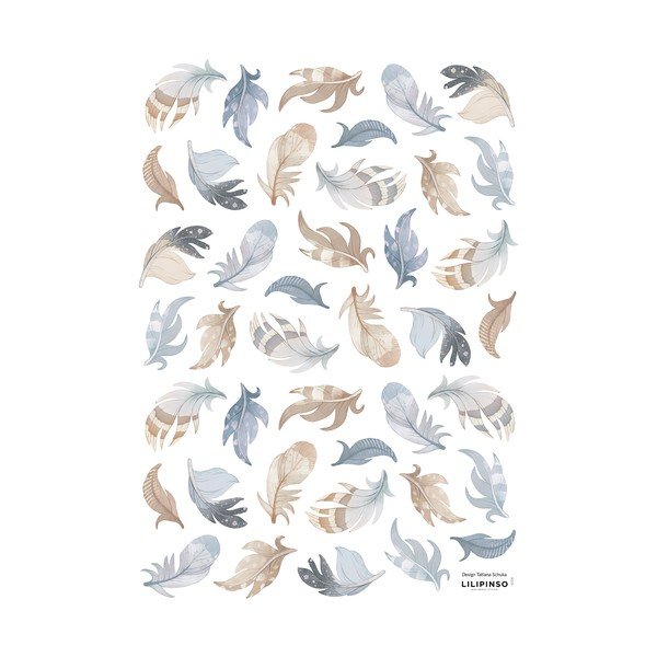 Lipdukų lapas 30x42 cm Feathers – Lilipinso