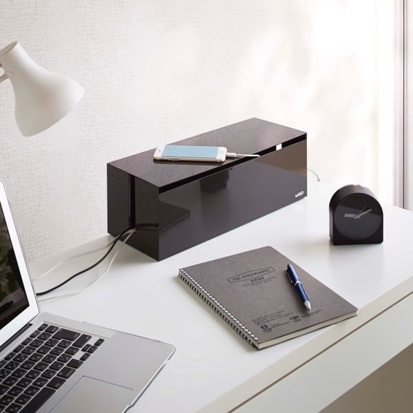Juoda ir ruda dėžutė laidams YAMAZAKI Web Cable Box-image-2