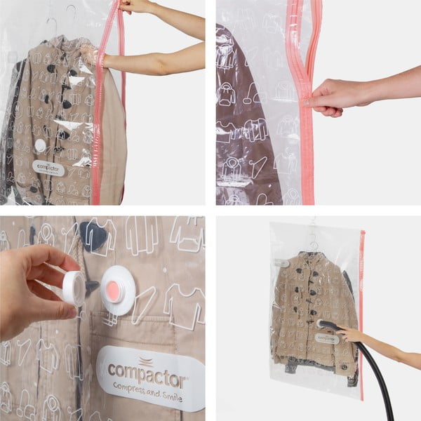 Vakuuminiai drabužių krepšiai 4 vnt. Hanging Vacuum M/L – Compactor-image-4