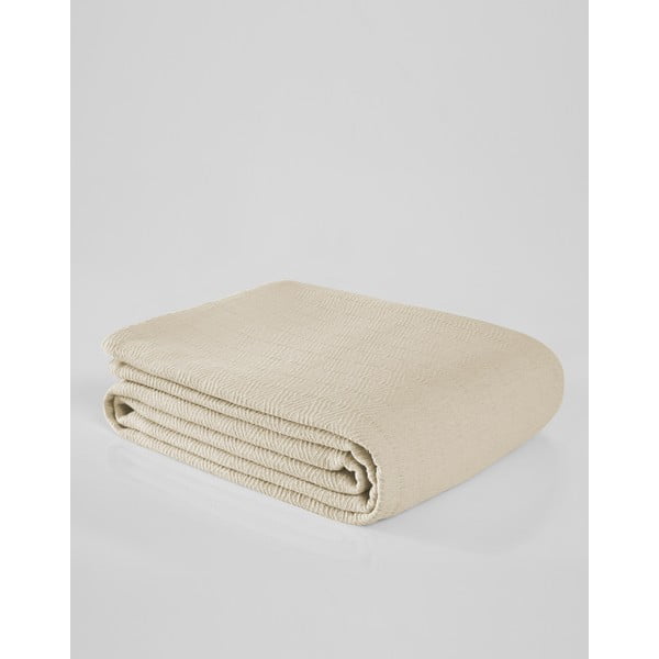 Lovatiesė kreminės spalvos iš medvilnės dvigulei lovai 200x230 cm Serenity – Mijolnir-image-1