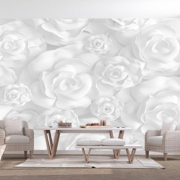 Didelio formato tapetai Artgeist Plaster Flowers, 200 x 140 cm-image-1