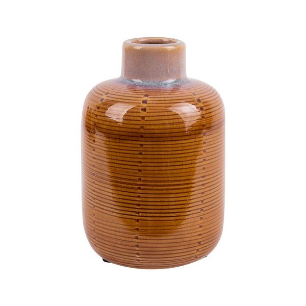 Oranžinė keraminė vaza PT LIVING Bottle, aukštis 14 cm