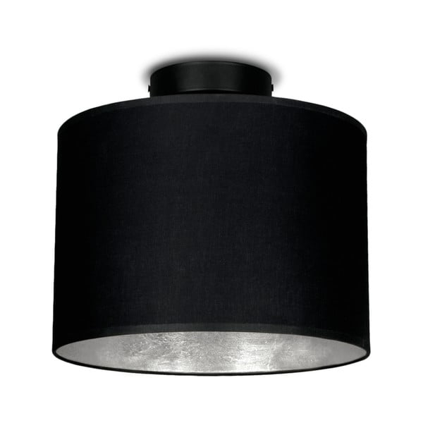 Juodas lubinis šviestuvas su sidabro spalvos detalėmis Sotto Luce MIKA, ⌀ 25 cm
