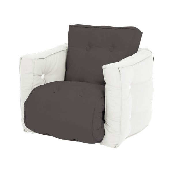 "Karup Design Mini Dice" tamsiai pilka/kreminė vaikiška sofa-židinys