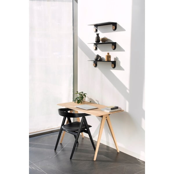 Iš ąžuolo masyvo rašomasis stalas 60x120 cm Ava – Gazzda-image-1