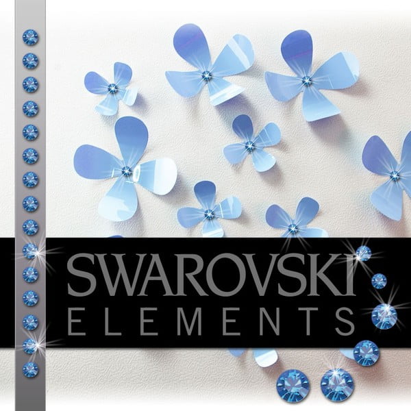 15 lipnių Swarovski kristalų rinkinys Fanastick Sapphire