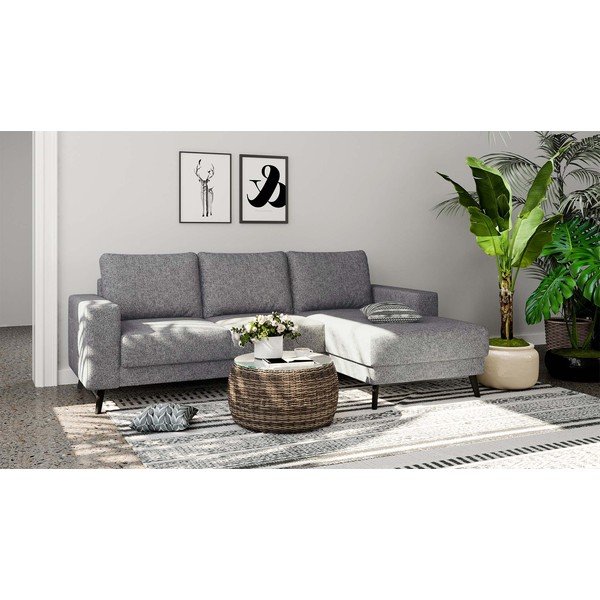 Kampinė sofa pilkos spalvos (su dešiniuoju kampu) Fynn – Ghado-image-1