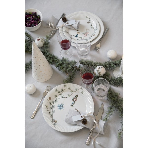 Iš porceliano  lėkštė baltos spalvos su Kalėdų motyvu ø 27 cm Hammershøi Christmas – Kähler Design-image-3