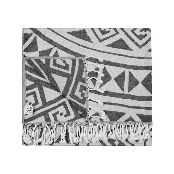 Juodas hamamo rankšluostis Kate Louise Mirabelle, 165 x 100 cm-image-3