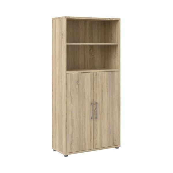 Modulinė knygų spinta natūralios spalvos iš ąžuolo 89x189 cm Prima – Tvilum-image-2