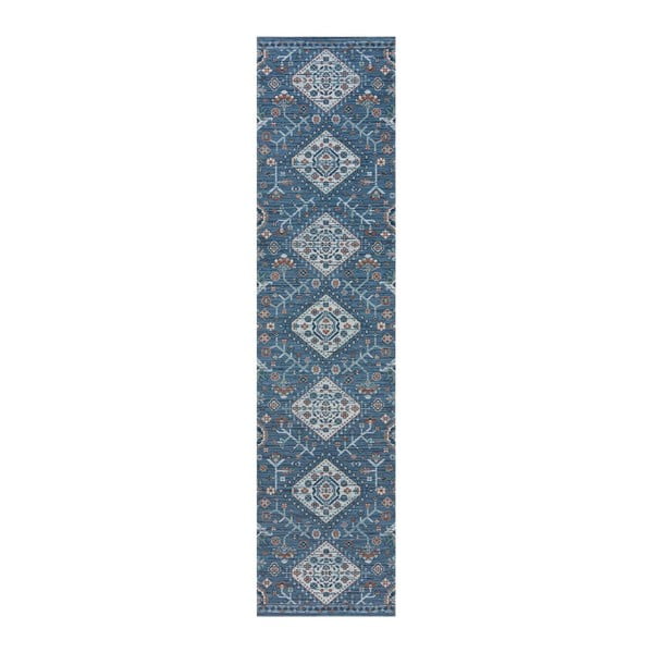 Mėlynas dviejų sluoksnių kilimas Flair Rugs MATCH Chloe Traditional, 57 x 230 cm