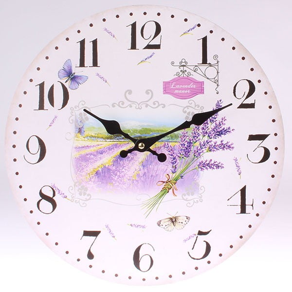 Medinis laikrodis "Lavender Manor", 34 cm