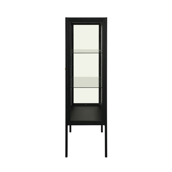Juoda dviejų durų vitrina Støraa Alva, aukštis 140 cm-image-3