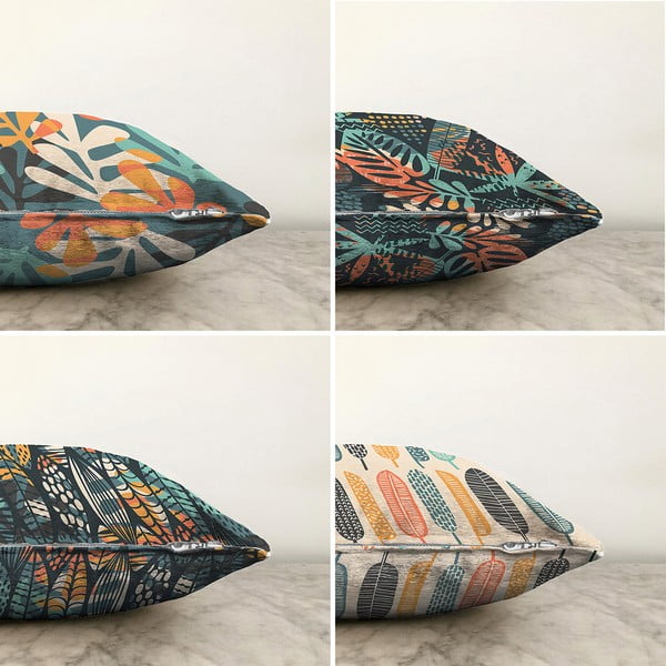 4 pagalvėlių užvalkalų rinkinys Minimalist Cushion Covers Colorful, 55 x 55 cm-image-1