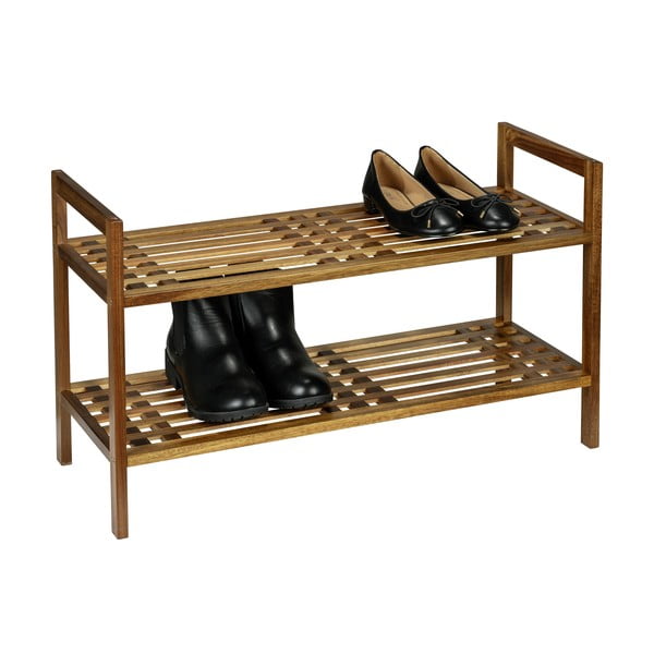 Natūralios spalvos iš akacijos masyvo batų lentyna 69x40,5x27 cm Fondi – Wenko-image-2