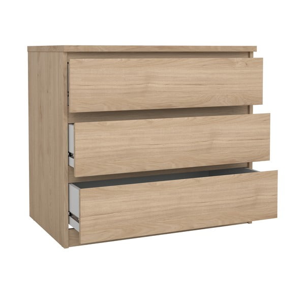 Natūralios spalvos šoninė spintelė iš ąžuolo 77x70x50 cm Naia – Tvilum-image-3