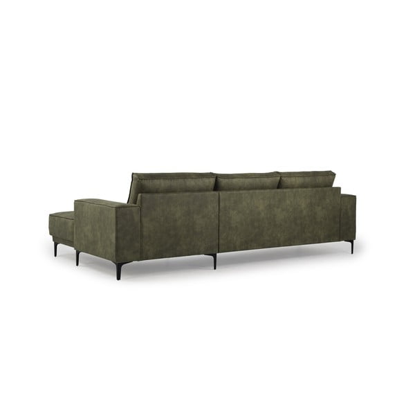 Iš dirbtinės odos kampinė sofa žalios spalvos (su dešiniuoju kampu) Copenhagen – Scandic-image-3