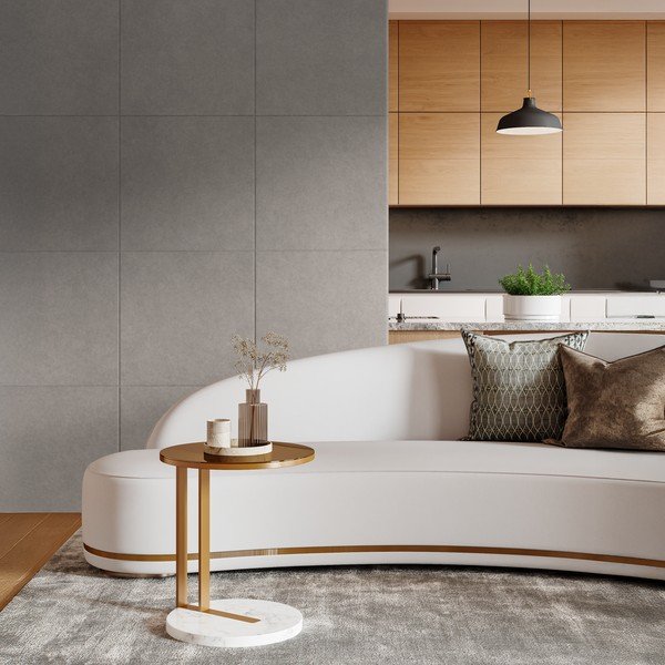 Iš tekstilės akustinės plokštės 2 vnt. 60x60 cm Concrete II – Styler-image-1