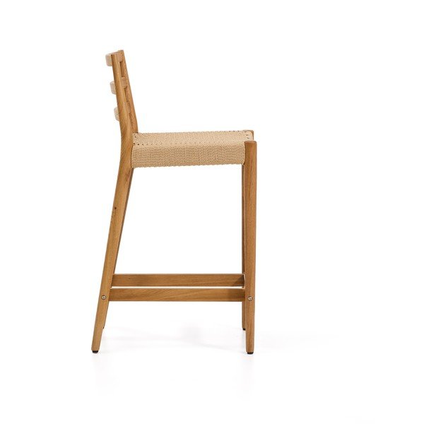 Natūralios spalvos iš ąžuolo masyvo baro taburetė (sėdynės aukštis 65 cm) Analy – Kave Home-image-3