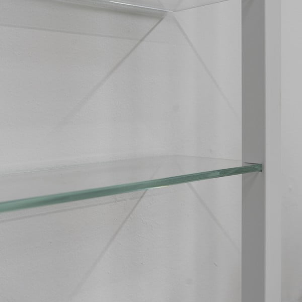 Baltos spalvos iš metalo kelių aukštų sieninė lentyna 46 cm Cubic – Spinder Design-image-1