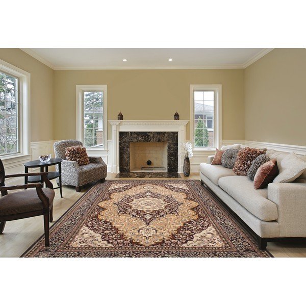 Kilimas iš vilnos oranžinės spalvos 160x240 cm Charlotte – Agnella-image-1