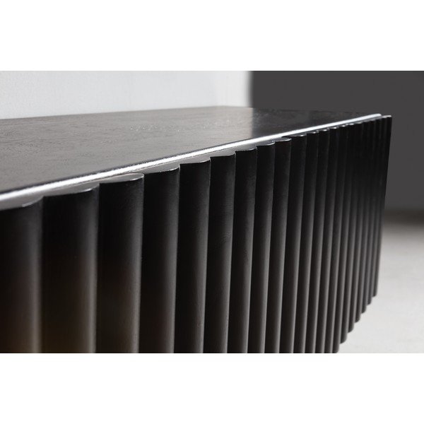 Juodos spalvos iš mango masyvo TV spintelė 160x55x40 cm Tamira – MOME-image-1