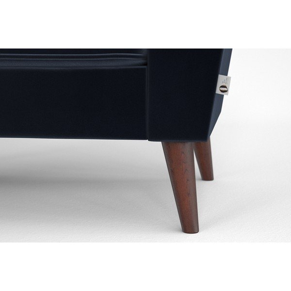 Tamsiai mėlyna aksominė sofa My Pop Design Auteuil-image-1