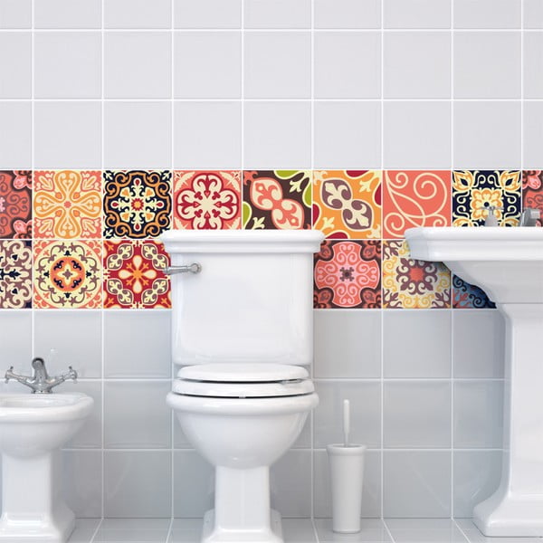 30 sieninių lipdukų rinkinys Ambiance Cement Tiles La Valette, 10 x 10 cm-image-1