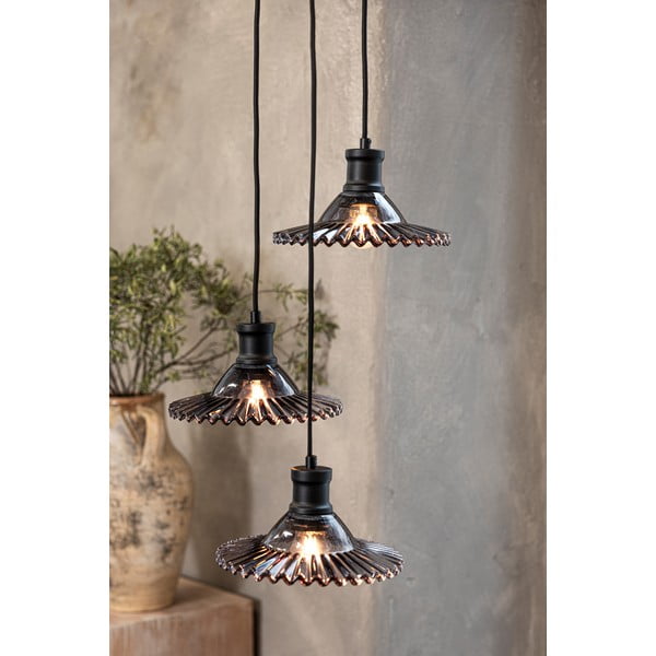 Juodos spalvos kabantis šviestuvas ø 22 cm su stiklo gaubtu Novia – Markslöjd-image-2
